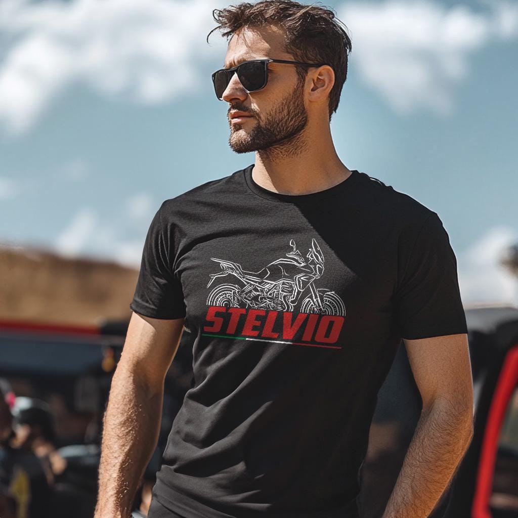 Moto Guzzi Stelvio 2024 - 2025 Inspired T-Shirt - Motorcycle Tee Shirt for Riders