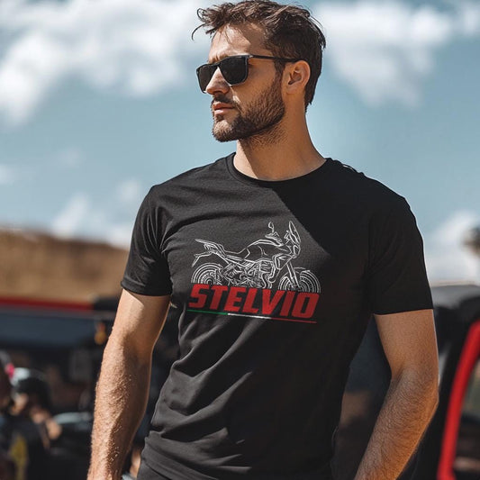 Moto Guzzi Stelvio 2024 - 2025 Inspired T-Shirt - Motorcycle Tee Shirt for Riders