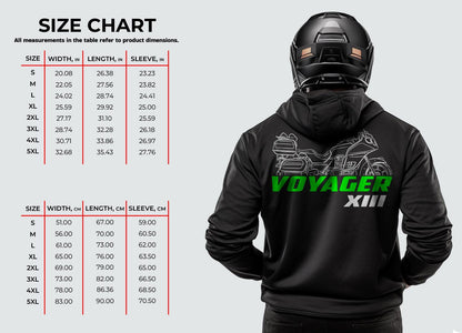Kawasaki Voyager XIII & ZN1300 Voyager Inspired Hoodie - Motorcycle Sweatshirt for Riders