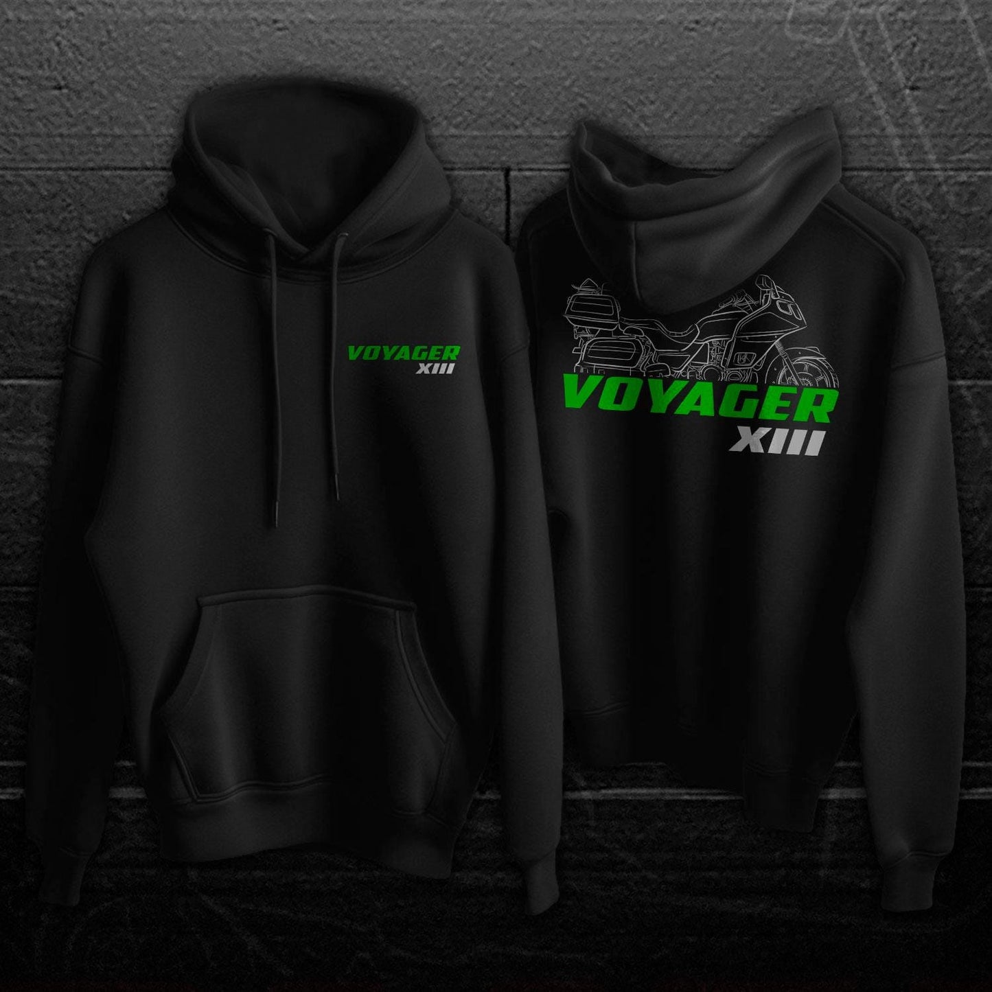 Kawasaki Voyager XIII & ZN1300 Voyager Inspired Hoodie - Motorcycle Sweatshirt for Riders
