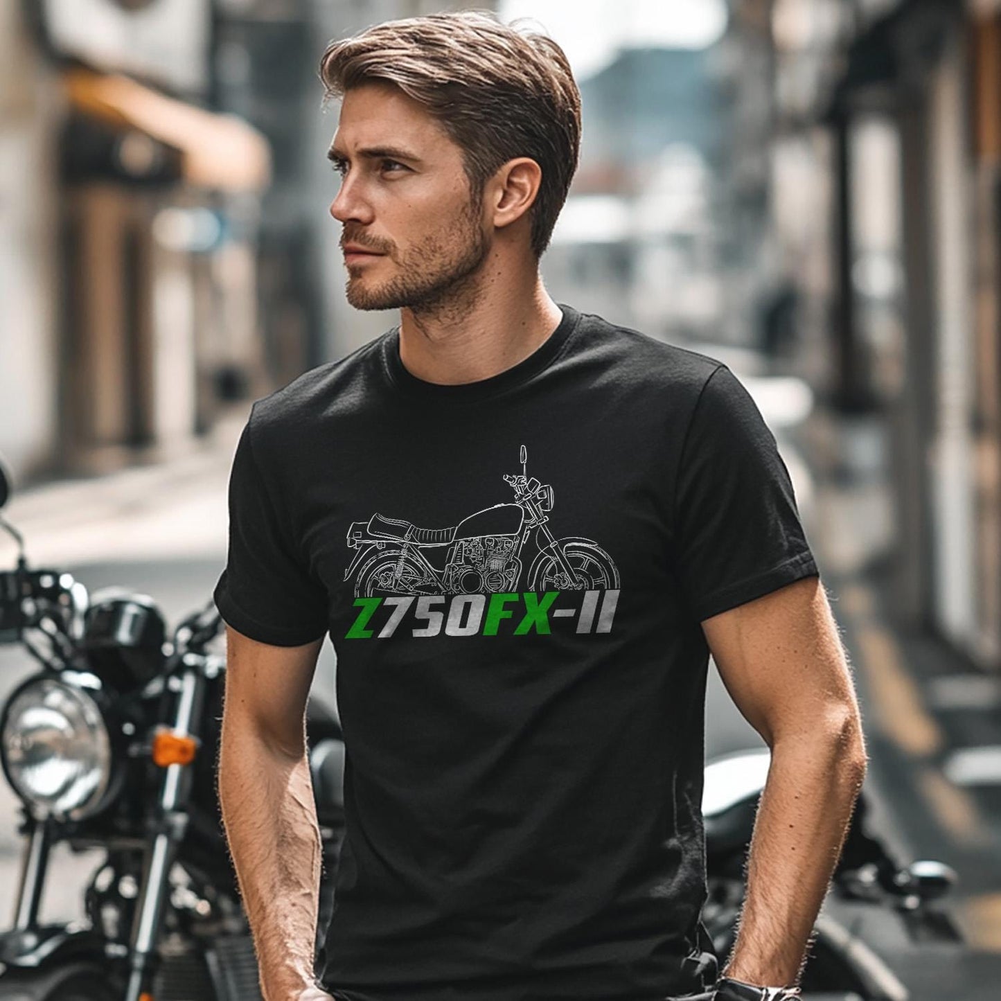 Kawasaki Z750FX III Inspired T-Shirt - Motorcycle Tee Shirt for Riders