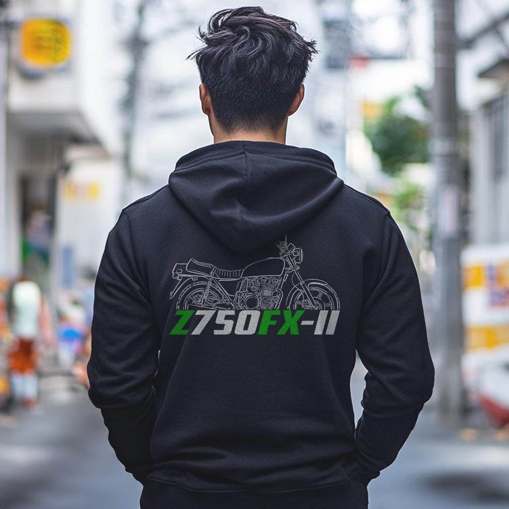 Kawasaki Z750FX III Inspired Hoodie - Motorcycle Sweatshirt for Riders