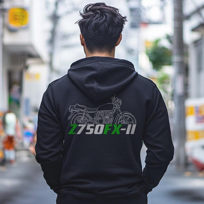 Kawasaki Z750FX III Inspired Hoodie - Motorcycle Sweatshirt for Riders