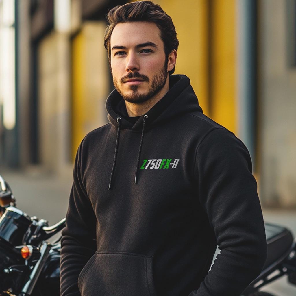 Kawasaki Z750FX III Inspired Hoodie - Motorcycle Sweatshirt for Riders