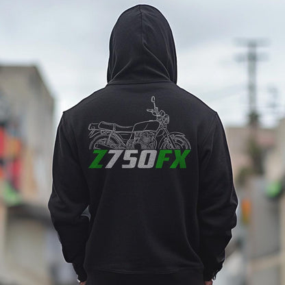 Kawasaki Z750FX & Z750FX II Inspired Hoodie - Motorcycle Sweatshirt for Riders
