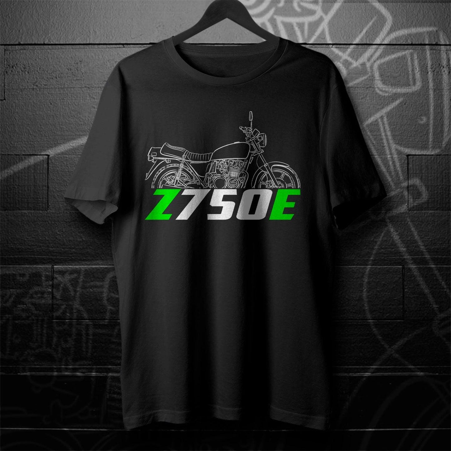 Kawasaki Z750E Inspired T-Shirt - Motorcycle Tee Shirt for Riders
