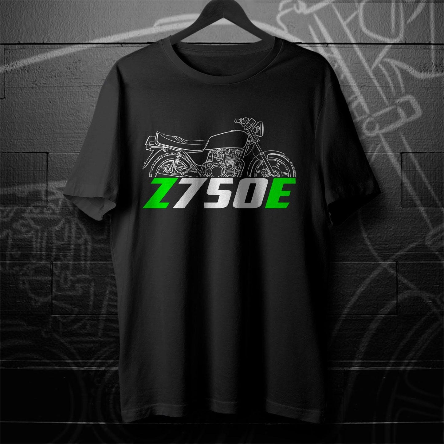 Kawasaki Z750E Inspired T-Shirt - Motorcycle Tee Shirt for Riders