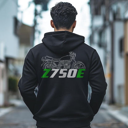 Kawasaki Z750E Inspired Hoodie - Motorcycle Sweatshirt for Riders