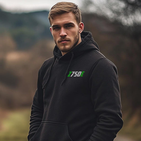 Kawasaki Z750E Inspired Hoodie - Motorcycle Sweatshirt for Riders