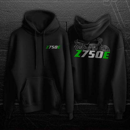 Kawasaki Z750E Inspired Hoodie - Motorcycle Sweatshirt for Riders