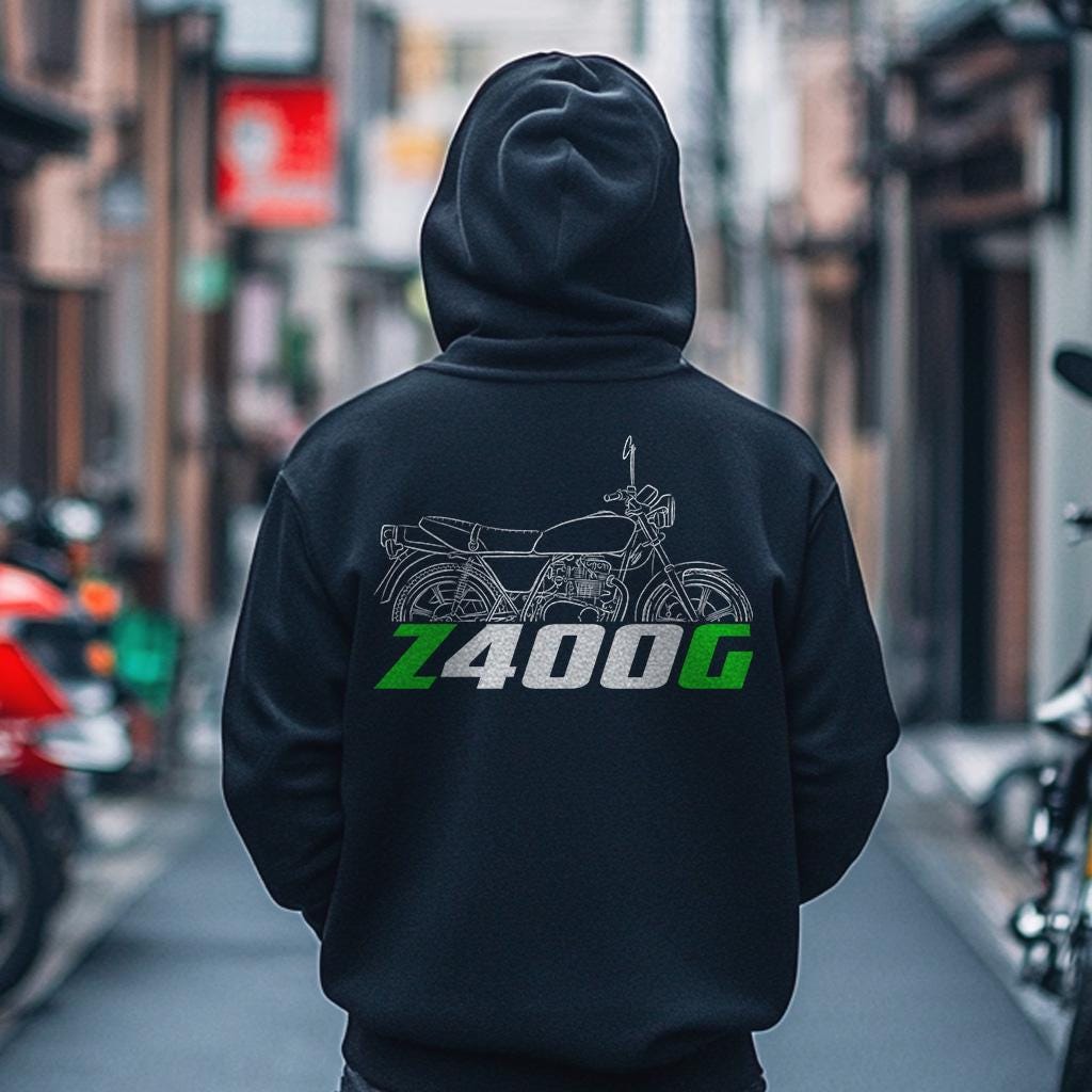 Kawasaki Z400G 1980 Inspired Hoodie - Motorcycle Sweatshirt for Riders