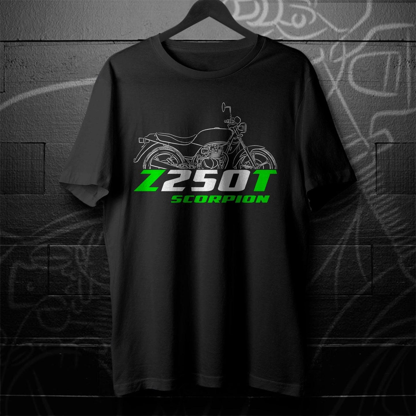 Kawasaki Z250T Scorpion 1983 Inspired T-Shirt - Motorcycle Tee Shirt for Riders