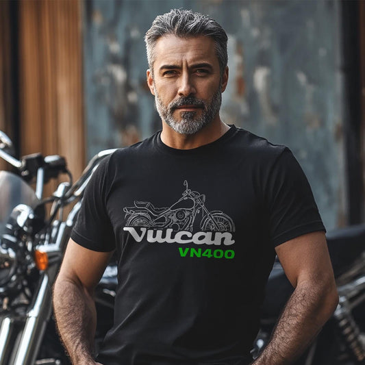 Kawasaki VN400 Vulcan 1995 - 1998 Inspired T-Shirt - Motorcycle Tee Shirt for Riders
