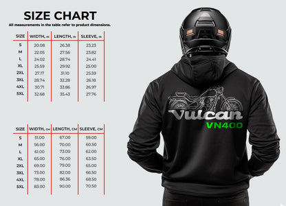 Kawasaki VN400 Vulcan 1995 - 1998 Inspired Hoodie - Motorcycle Sweatshirt for Riders