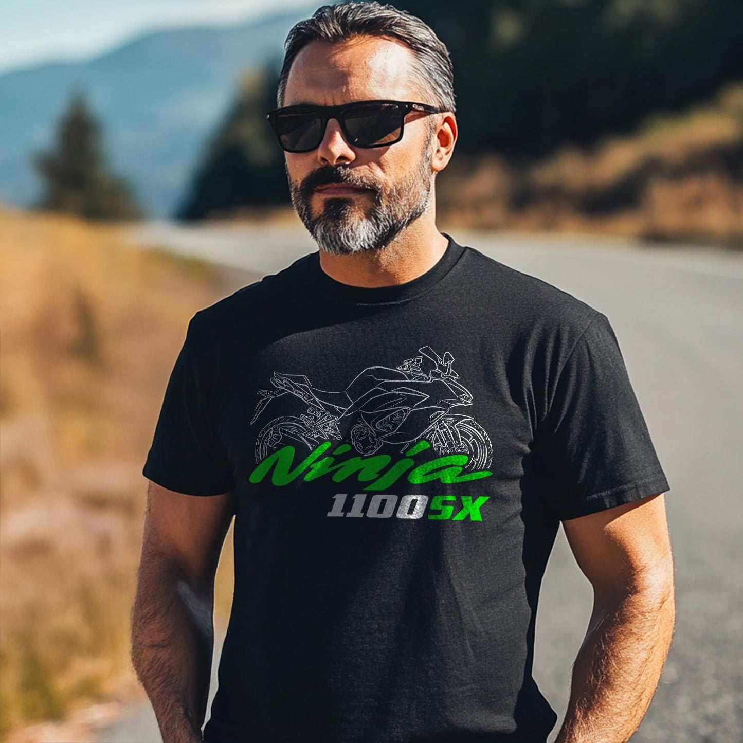 Kawasaki Ninja 1100SX 2025 Inspired T-Shirt - Motorcycle Tee Shirt for Riders