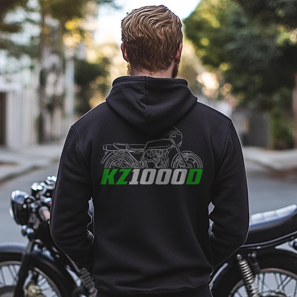 Kawasaki KZ1000D 1979 - 1980 Inspired Hoodie - Motorcycle Sweatshirt for Riders