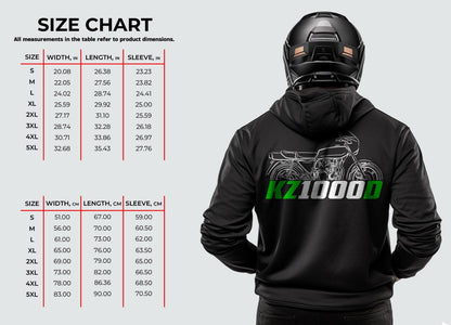 Kawasaki KZ1000D 1979 - 1980 Inspired Hoodie - Motorcycle Sweatshirt for Riders