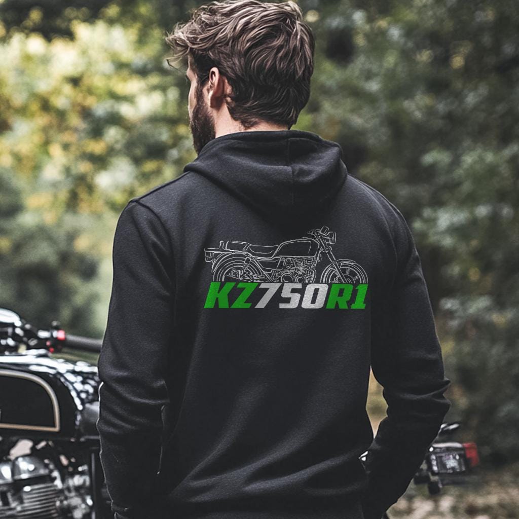 Kawasaki KZ750R1 1982 Inspired Hoodie - Motorcycle Sweatshirt for Riders