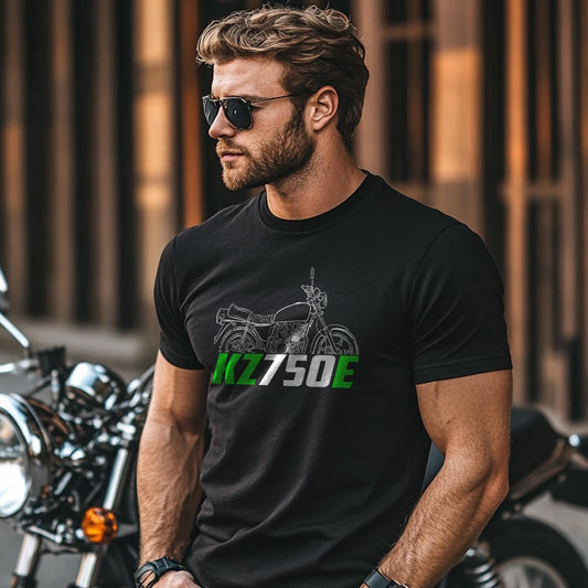 Kawasaki KZ750E Inspired T-Shirt - Motorcycle Tee Shirt for Riders