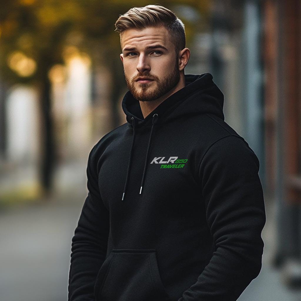 Kawasaki KLR650 Traveler 2023 Inspired Hoodie - Motorcycle Sweatshirt for Riders