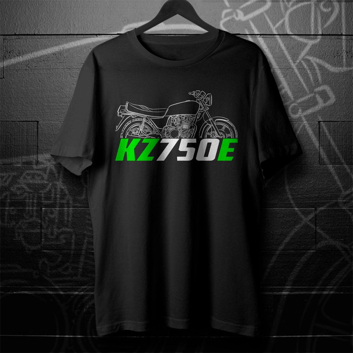Kawasaki KZ750E Inspired T-Shirt - Motorcycle Tee Shirt for Riders