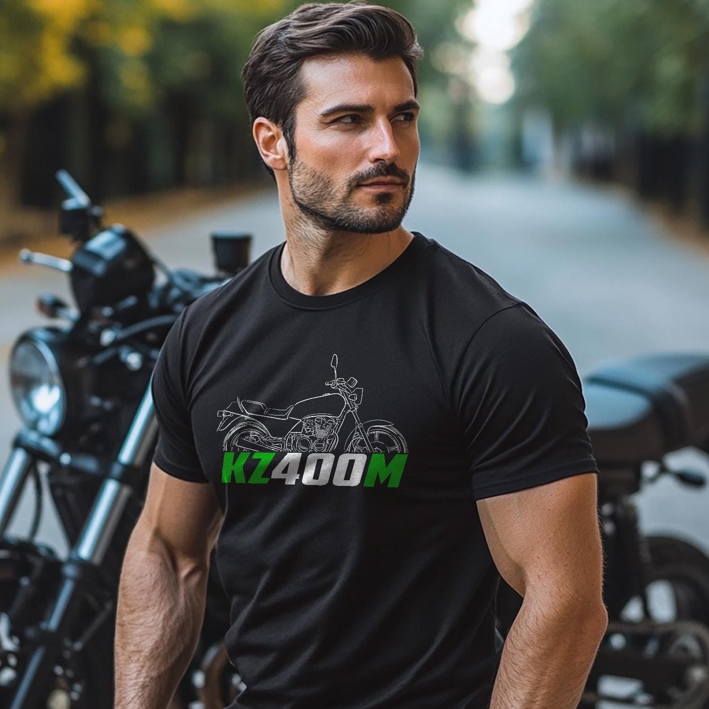 Kawasaki KZ400M 1981 - 1982 Inspired T-Shirt - Motorcycle Tee Shirt for Riders