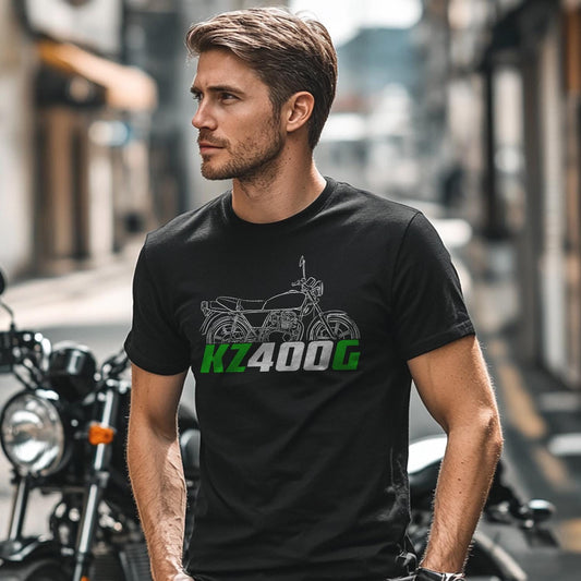Kawasaki KZ400G 1980 Inspired T-Shirt - Motorcycle Tee Shirt for Riders