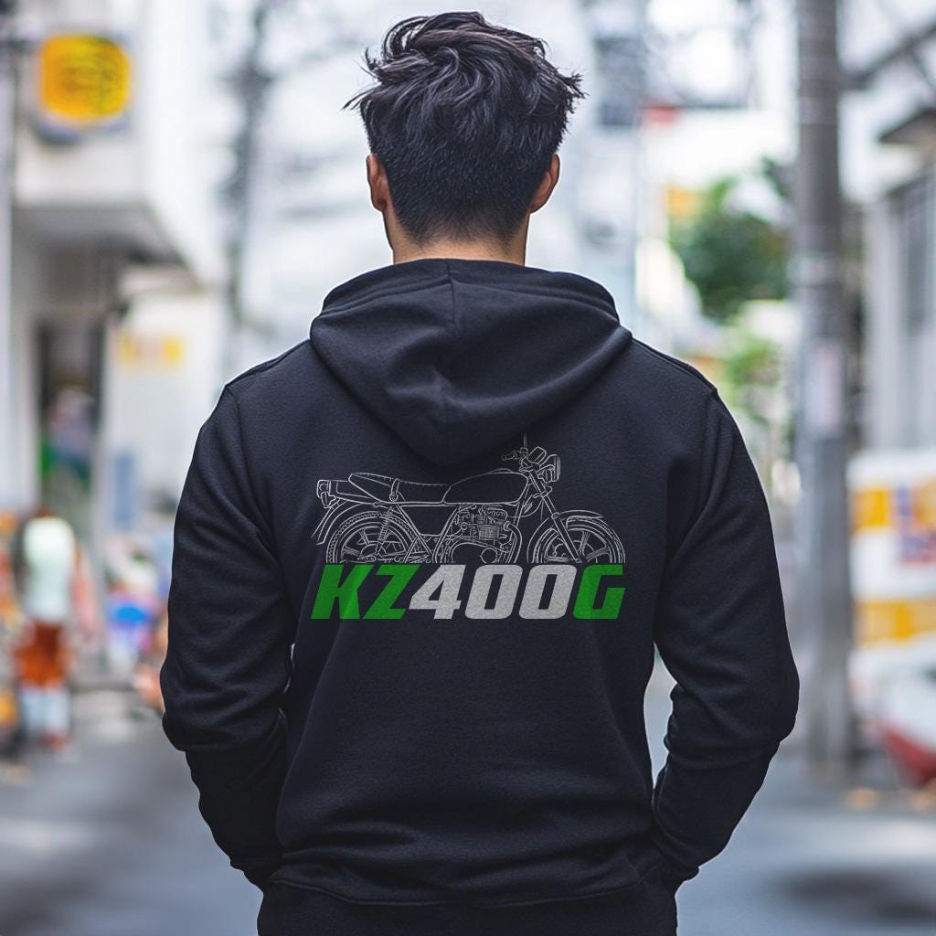 Kawasaki KZ400G 1980 Inspired Hoodie - Motorcycle Sweatshirt for Riders