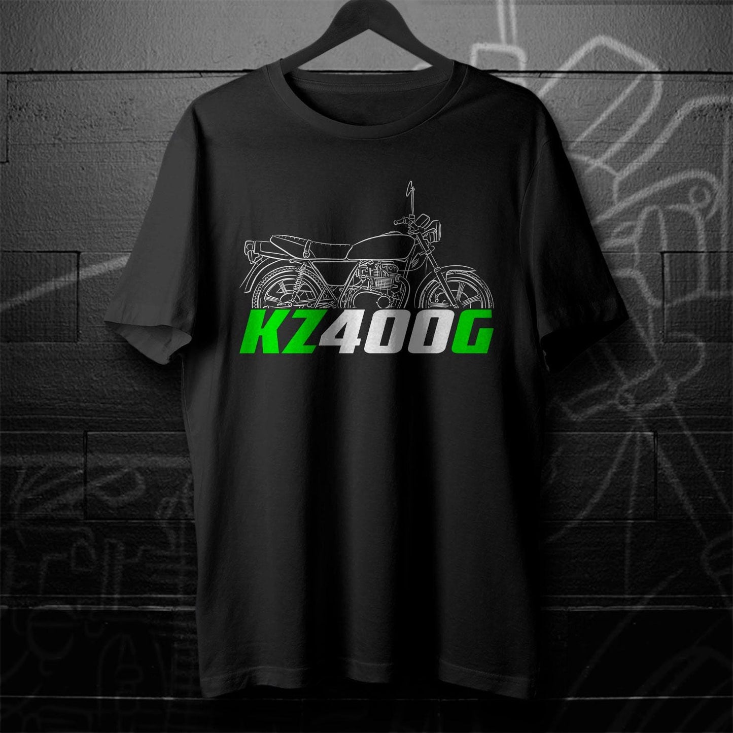 Kawasaki KZ400G 1980 Inspired T-Shirt - Motorcycle Tee Shirt for Riders