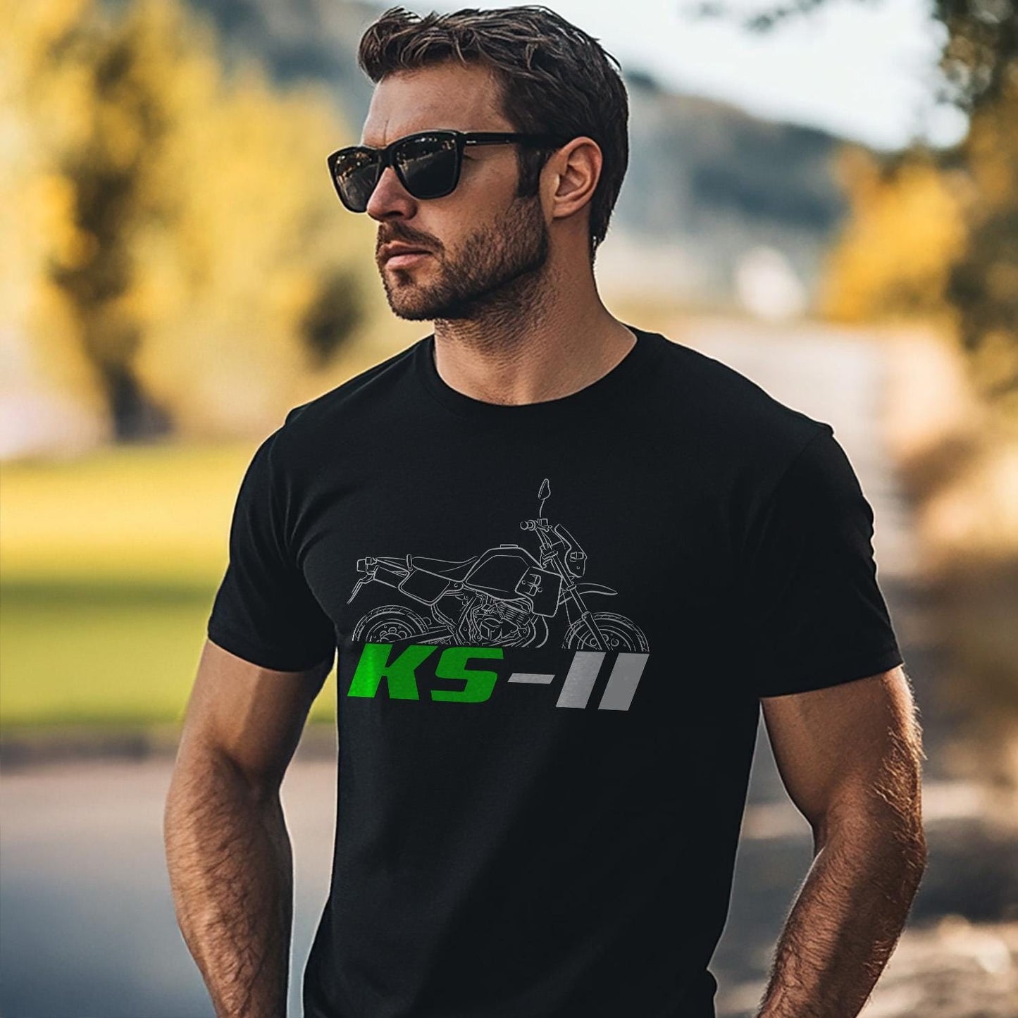 Kawasaki KS-II 1987 - 1989 Inspired T-Shirt - Motorcycle Tee Shirt for Riders