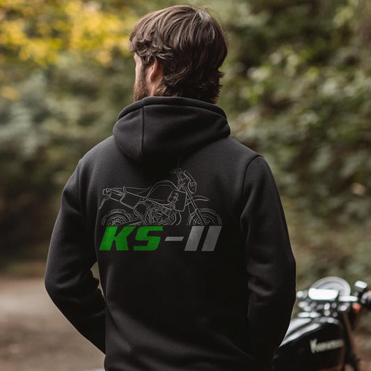 Kawasaki KS-II 1987 - 1989 Inspired Hoodie - Motorcycle Sweatshirt for Riders