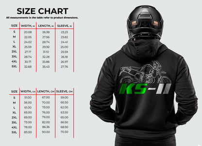 Kawasaki KS-II 1987 - 1989 Inspired Hoodie - Motorcycle Sweatshirt for Riders