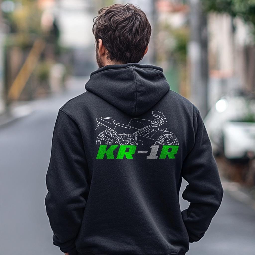 Kawasaki KR - 1R 1989 Inspired Hoodie - Motorcycle Sweatshirt for Riders