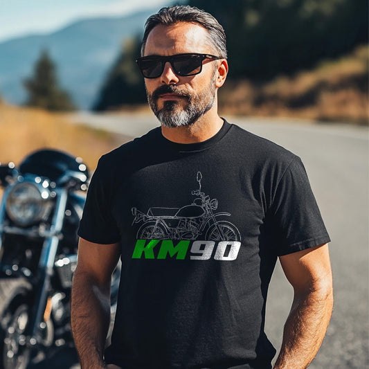 Kawasaki KM90 Inspired T-Shirt - Motorcycle Tee Shirt for Riders