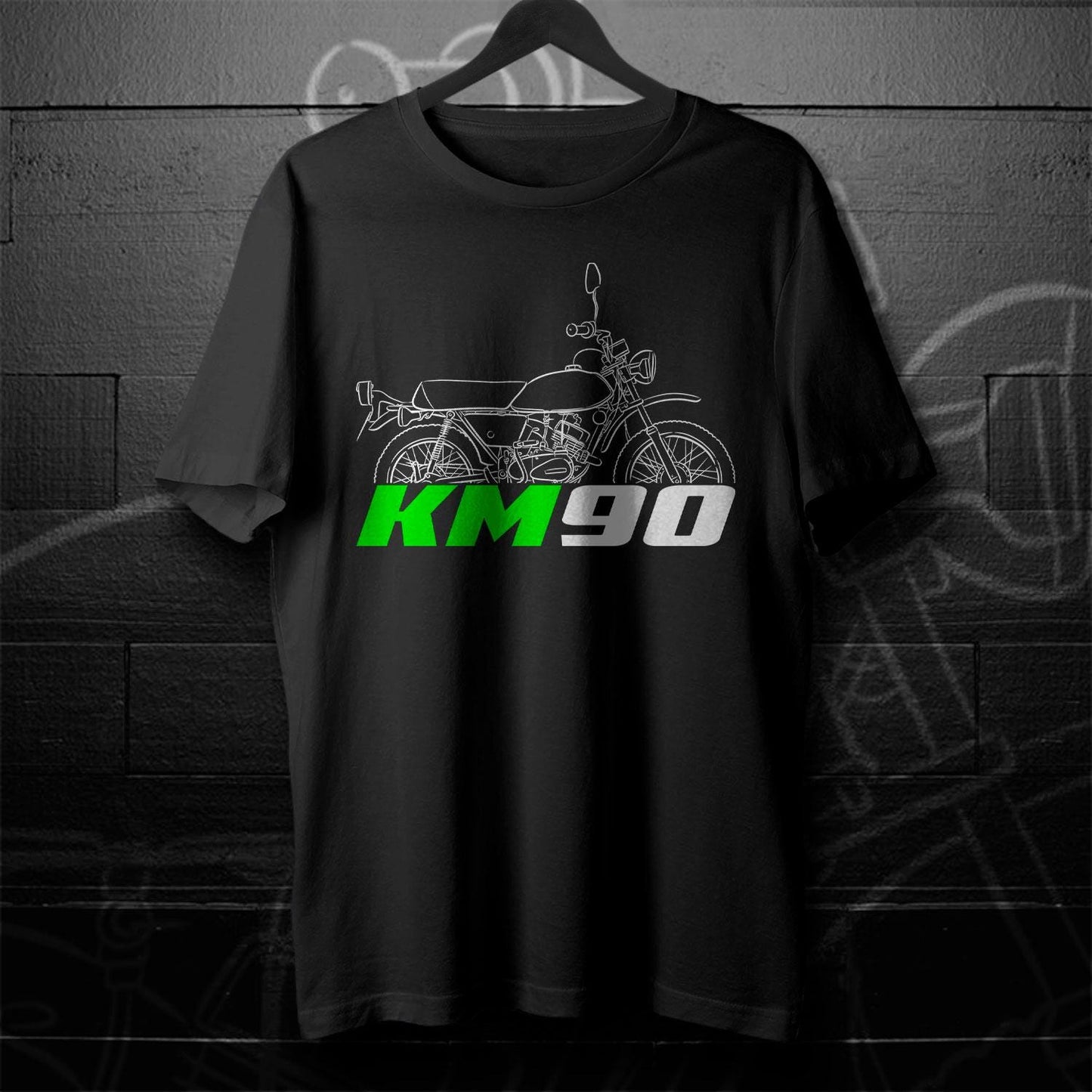 Kawasaki KM90 Inspired T-Shirt - Motorcycle Tee Shirt for Riders
