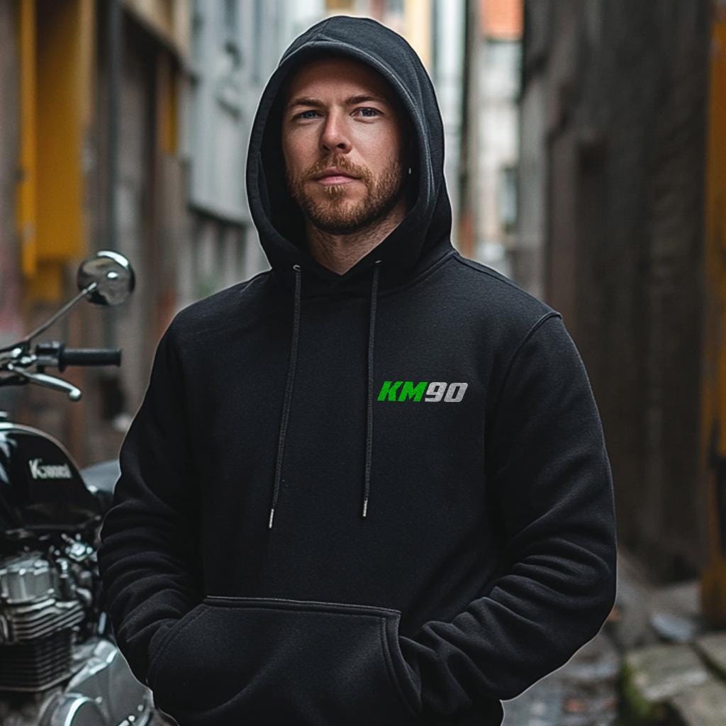 Kawasaki KM90 Inspired Hoodie - Motorcycle Sweatshirt for Riders
