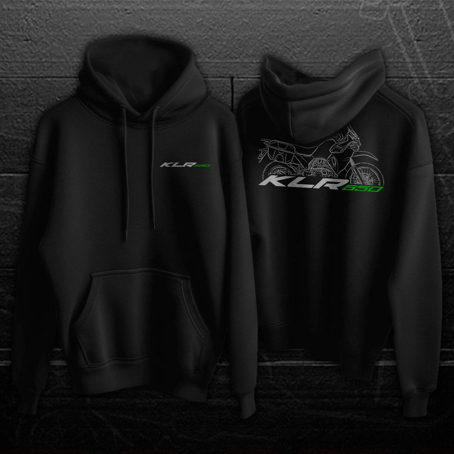 Kawasaki KLR650 Adventure Inspired Hoodie - Motorcycle Sweatshirt for Riders