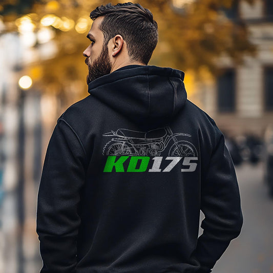 Kawasaki KD175 1976 - 1979 Inspired Hoodie - Motorcycle Sweatshirt for Riders