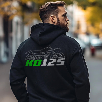 Kawasaki KD125 1975 - 1979 Inspired Hoodie - Motorcycle Sweatshirt for Riders