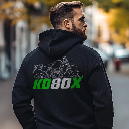 Kawasaki KD80X 1988 - 1990 Inspired Hoodie - Motorcycle Sweatshirt for Riders