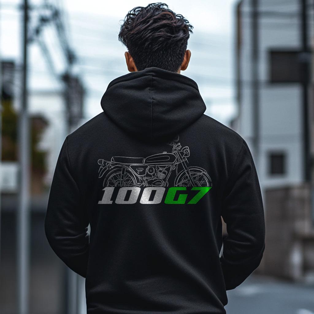 Kawasaki G7 1973 - 1976 Inspired Hoodie - Motorcycle Sweatshirt for Riders