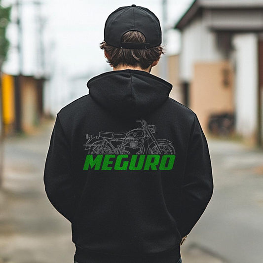 Kawasaki 500 Meguro K2 1965 -1966 Inspired Hoodie - Motorcycle Sweatshirt for Riders