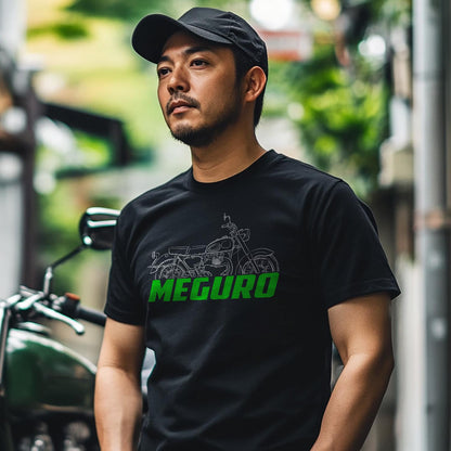 Kawasaki 500 Meguro K2 1965 - 1966 Inspired T-Shirt - Motorcycle Tee Shirt for Riders