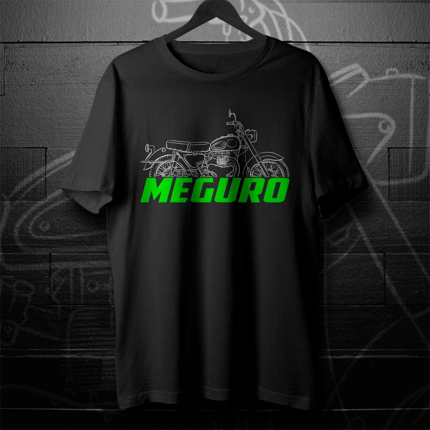Kawasaki 500 Meguro K2 1965 - 1966 Inspired T-Shirt - Motorcycle Tee Shirt for Riders