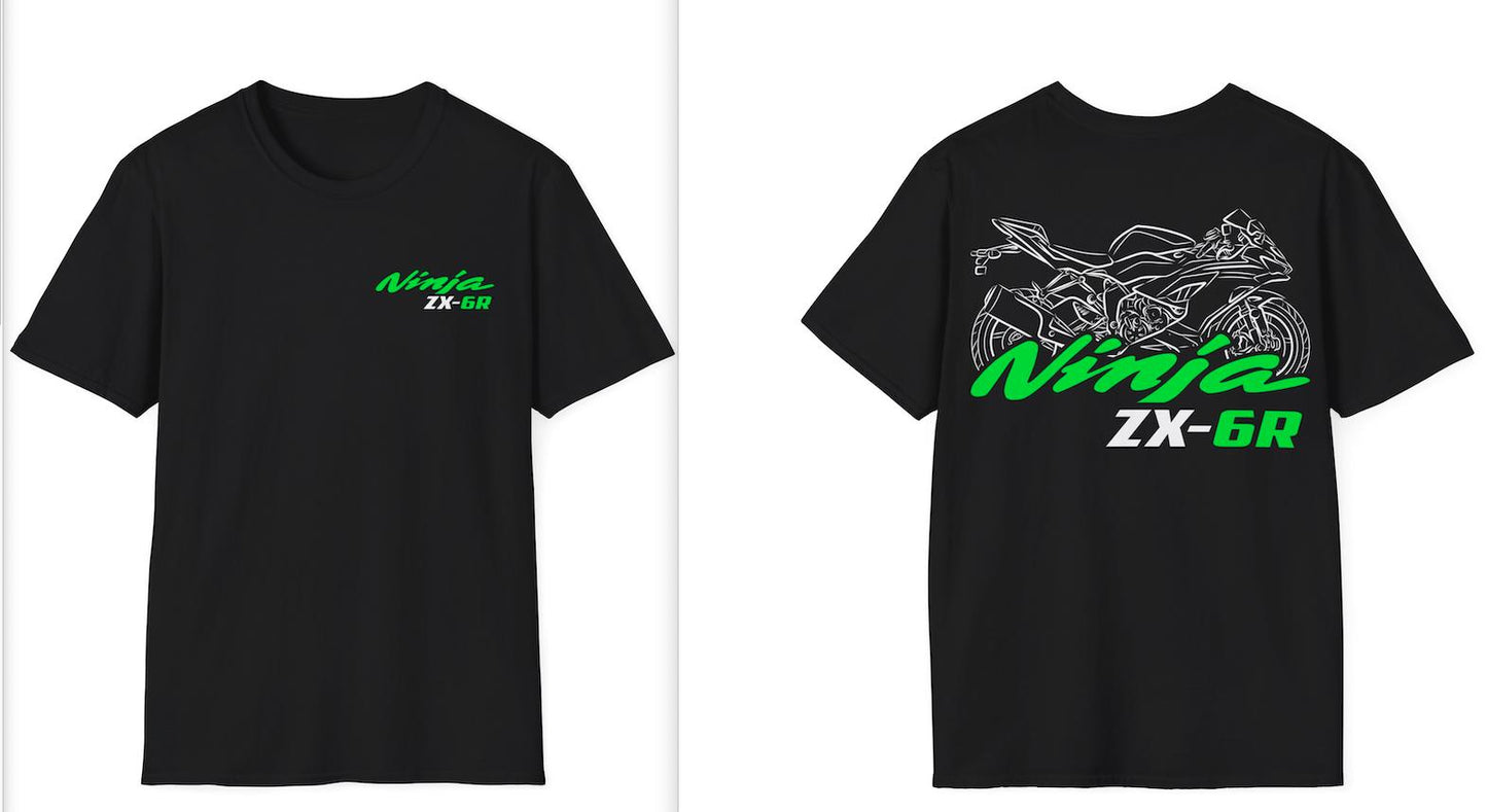 Kawasaki Ninja ZX-6R 2009-2025 Inspired T-Shirt - Motorcycle Tee Shirt for Riders