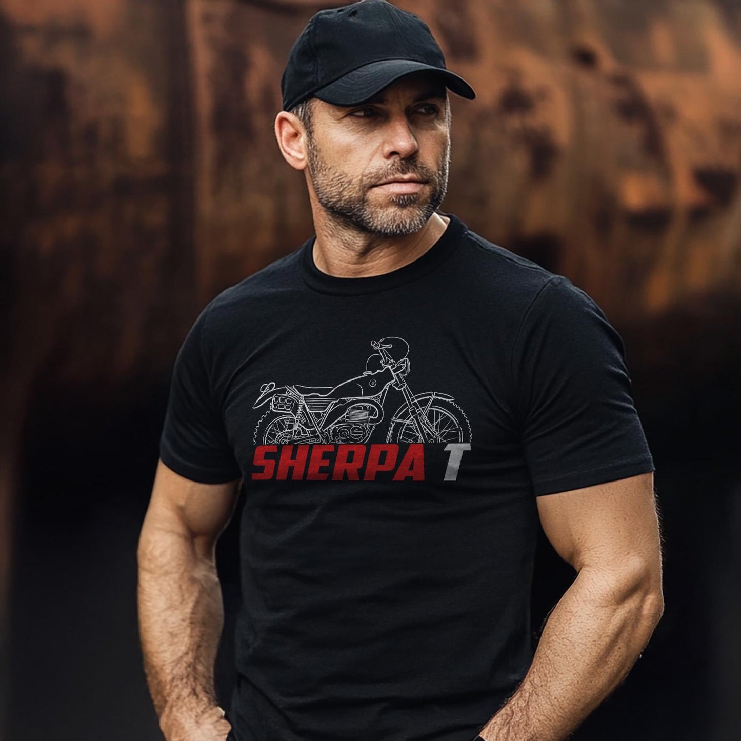 Bultaco Sherpa T 350 Inspired T-Shirt - Motorcycle Tee Shirt for Riders