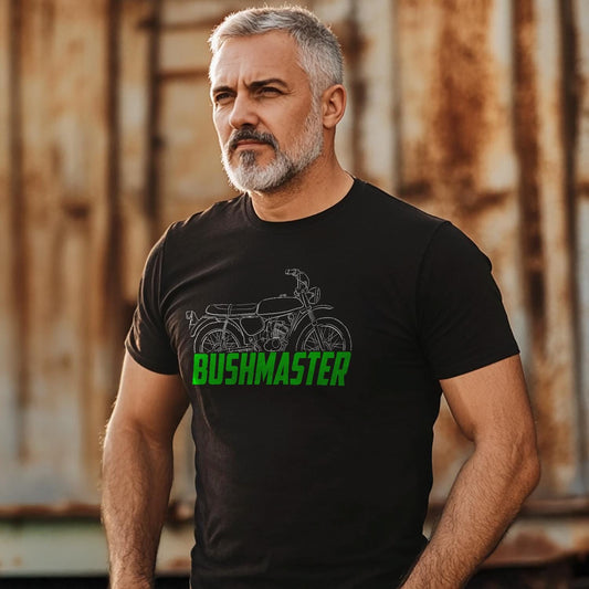Kawasaki 100 G3TR BushMaster 1971 Inspired T-Shirt - Motorcycle Tee Shirt for Riders