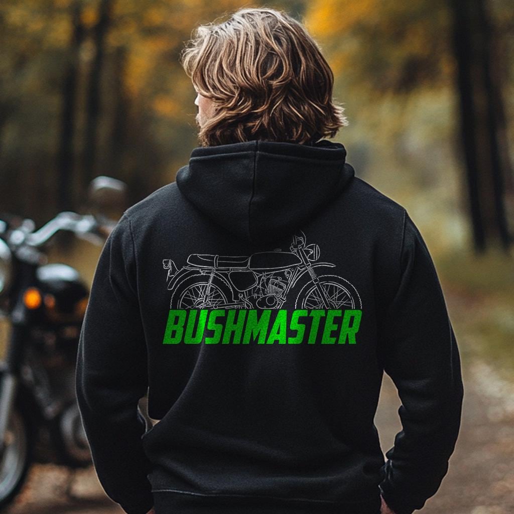 Kawasaki 100 G3TR BushMaster 1971 Inspired Hoodie - Motorcycle Sweatshirt for Riders