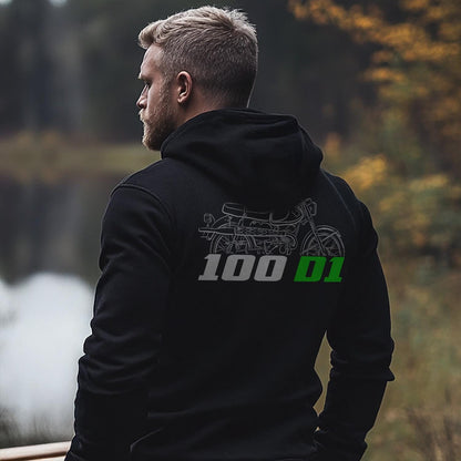Kawasaki 100 D1 1966 - 1969 Inspired Hoodie - Motorcycle Sweatshirt for Riders