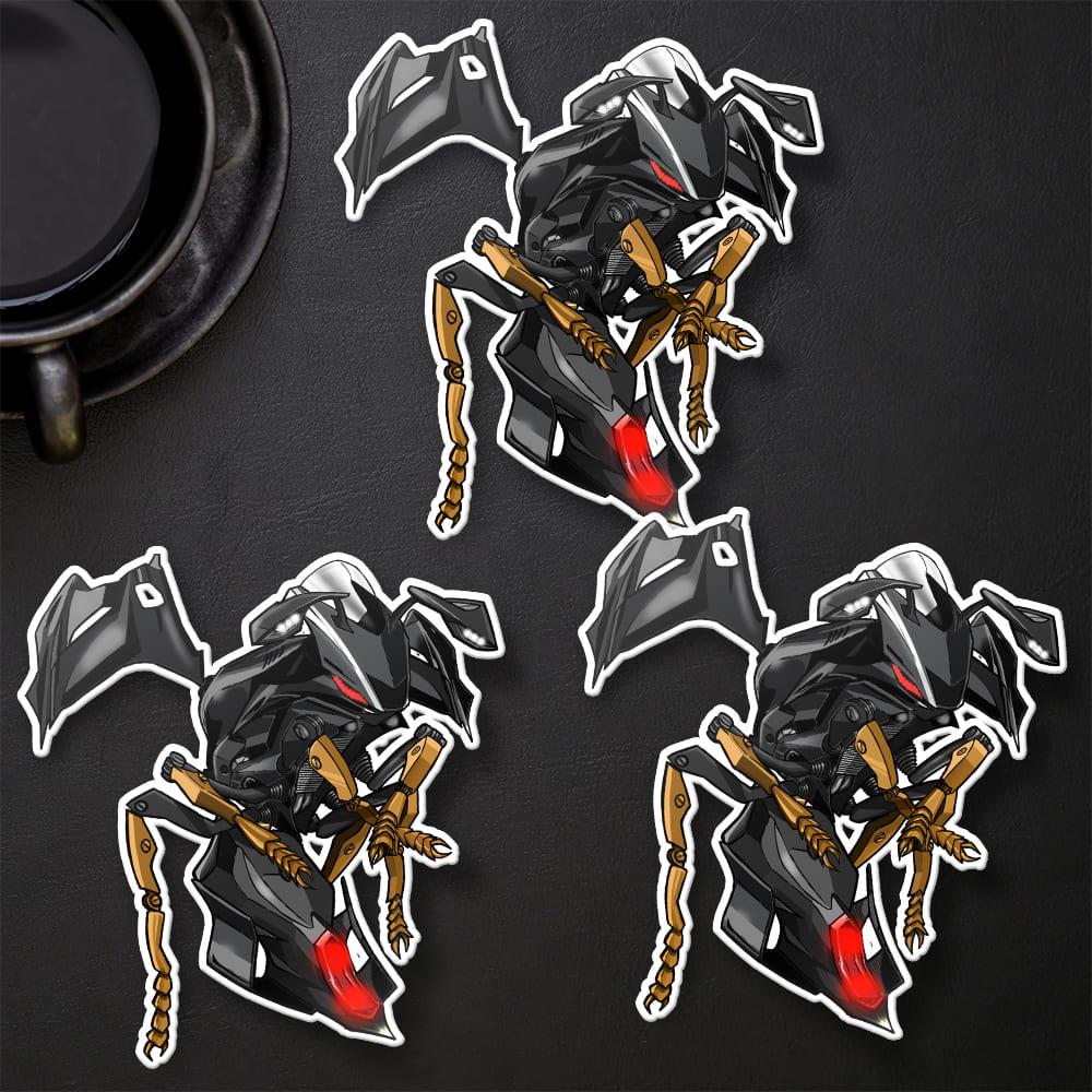 Yamaha YZF-R6 2017-19 Inspired Stickers - Set of 3 Motorcycle Decals for Rider